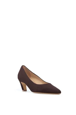 Peggy Pump in Dark Chocolate Suede