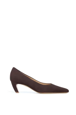 Peggy Pump in Dark Chocolate Suede