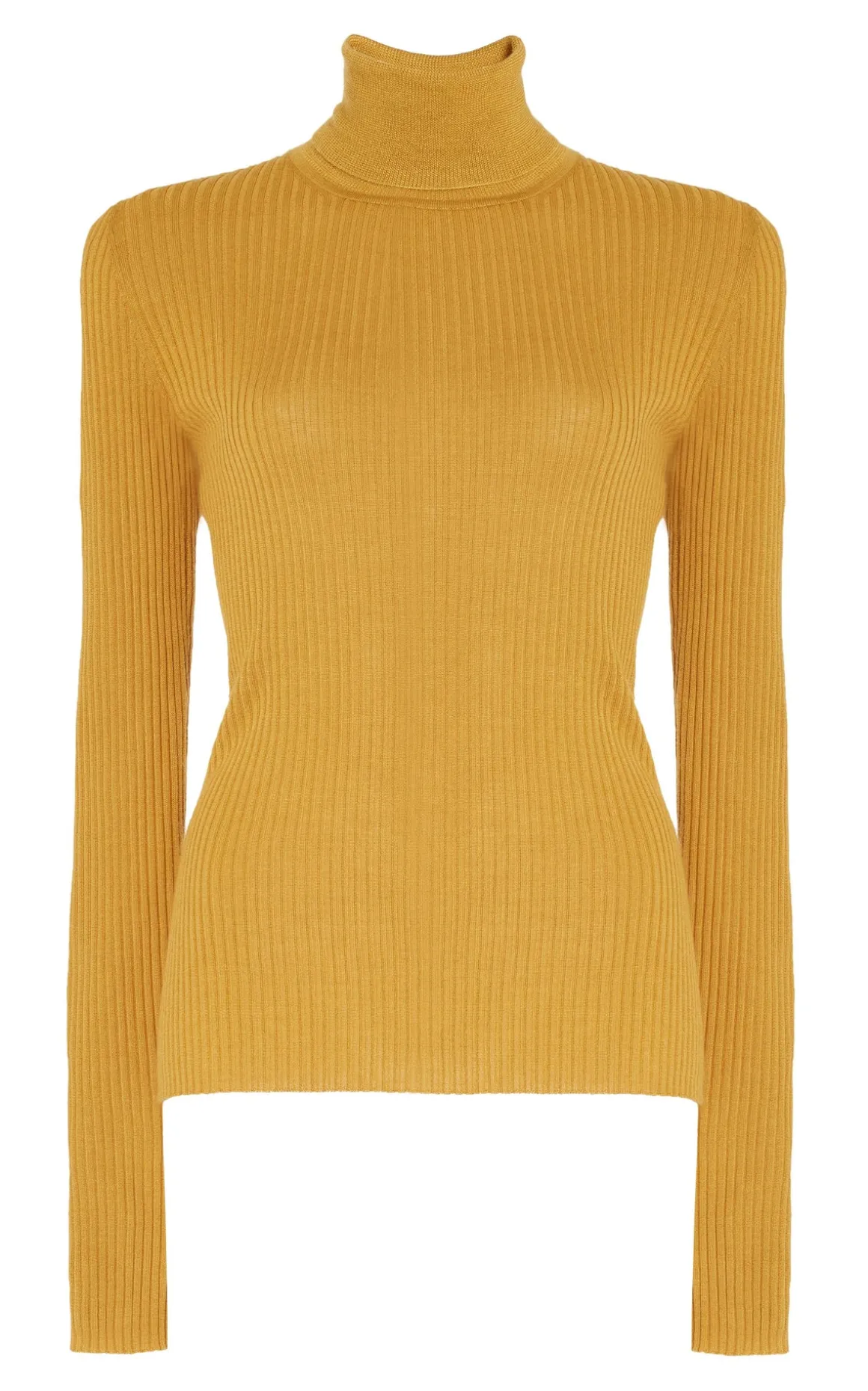 Peppe Knit Turtleneck in Golden Birch Cashmere Silk