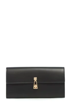 Phone Wallet in Black Leather