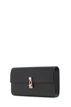 Phone Wallet in Black Leather