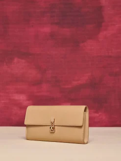 Phone Wallet in Nude Leather