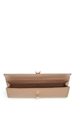 Phone Wallet in Nude Leather