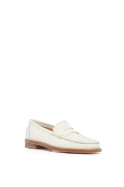 Pierre Loafer in Ivory Textured Leather