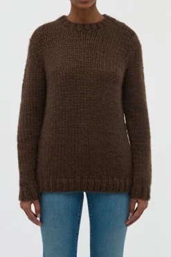 Poros Knit Sweater in Chocolate Cashmere