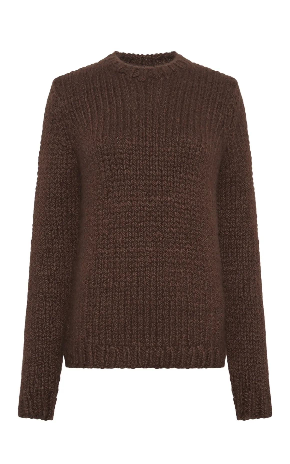 Poros Knit Sweater in Chocolate Cashmere