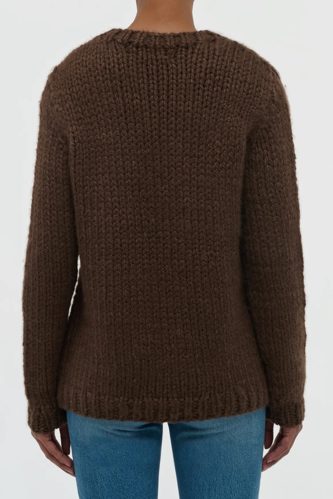 Poros Knit Sweater in Chocolate Cashmere