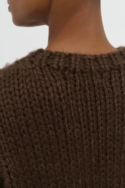 Poros Knit Sweater in Chocolate Cashmere