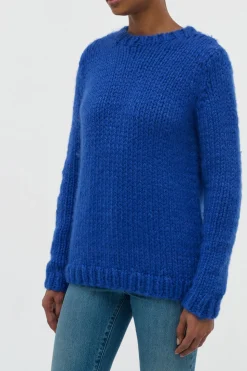 Poros Knit Sweater in Cobalt Cashmere