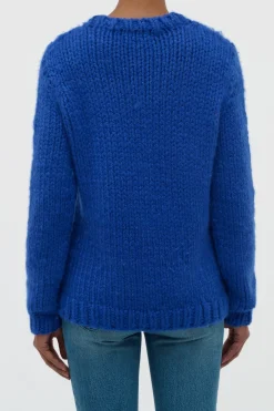 Poros Knit Sweater in Cobalt Cashmere
