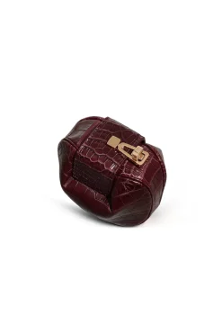 Rafaela Coin Purse in Bordeaux Crocodile Leather