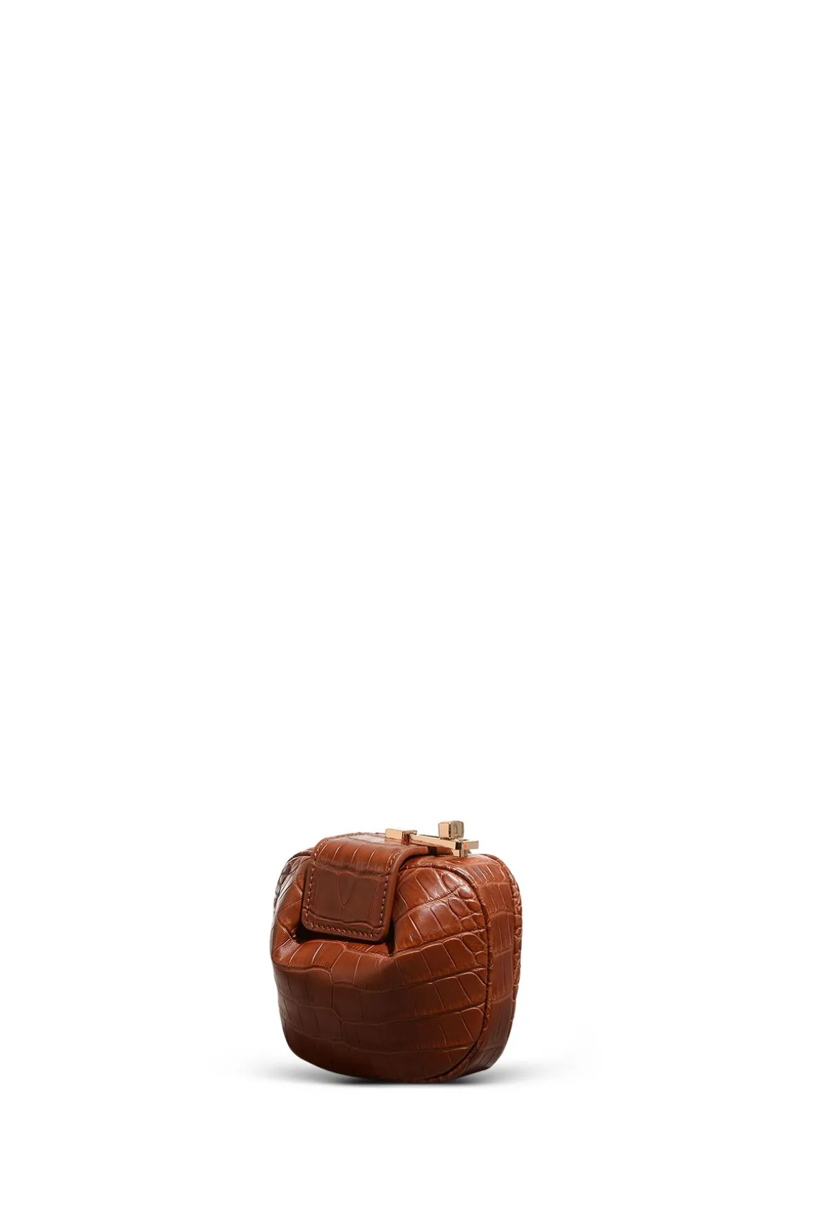 Rafaela Coin Purse in Cognac Crocodile Leather
