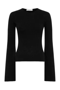 Rafa Knit Top in Black Mulberry Silk