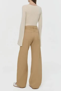 Rafa Knit Top in Off White Mulberry Silk