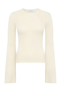 Rafa Knit Top in Off White Mulberry Silk