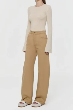 Rafa Knit Top in Off White Mulberry Silk
