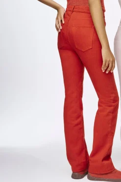 Rey Straight-leg Jean in Antelope Orange Recycled Cotton Denim