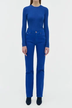 Rey Straight-leg Jean in Cobalt Recycled Cotton Denim