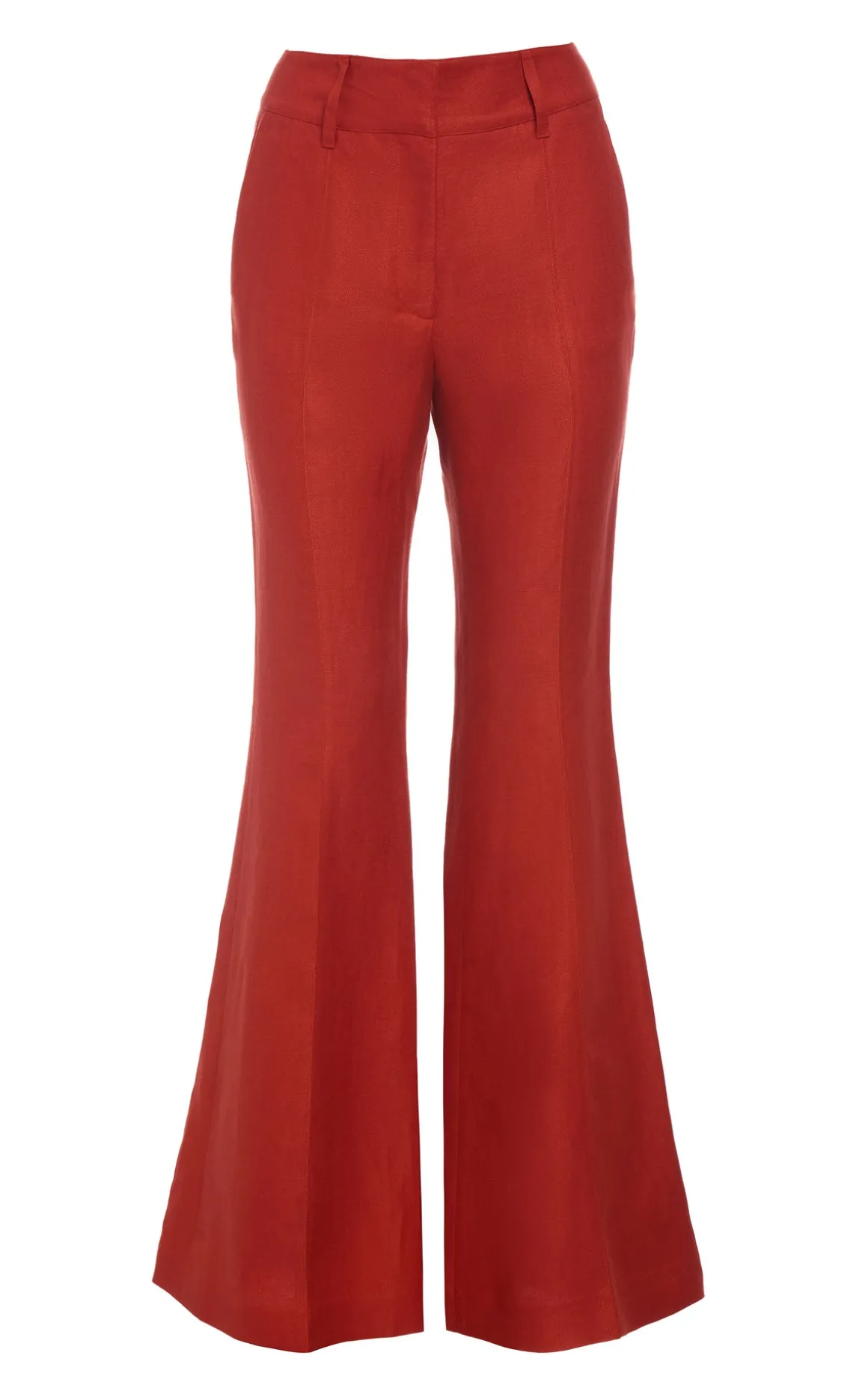 Rhein Flare Pant in Antelope Orange Linen Twill