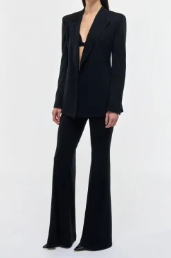 Rhein Flare Pant in Black Cashmere Jersey