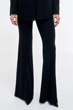 Rhein Flare Pant in Black Cashmere Jersey
