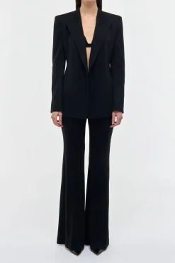 Rhein Flare Pant in Black Cashmere Jersey