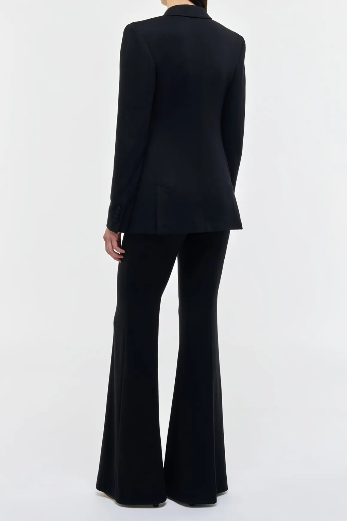 Rhein Flare Pant in Black Cashmere Jersey