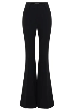 Rhein Flare Pant in Black Virgin Wool Crepe