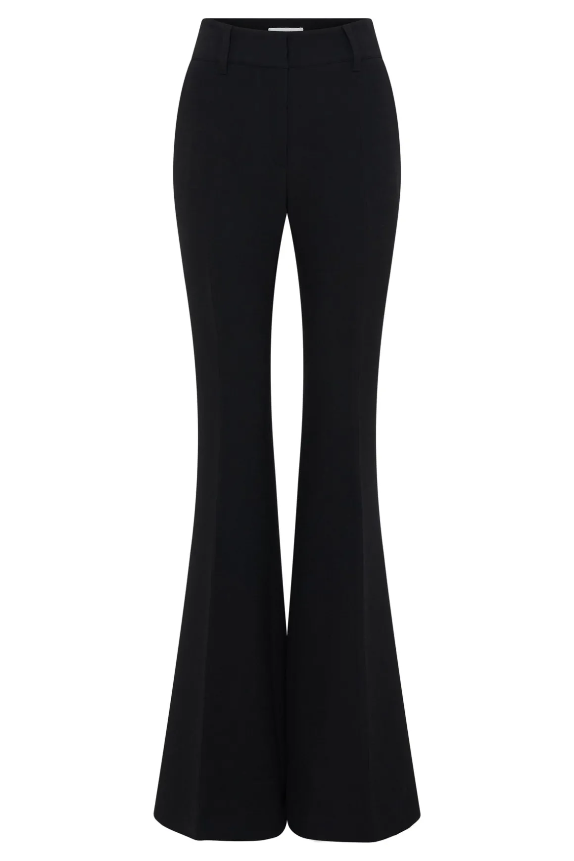 Rhein Flare Pant in Black Virgin Wool Crepe