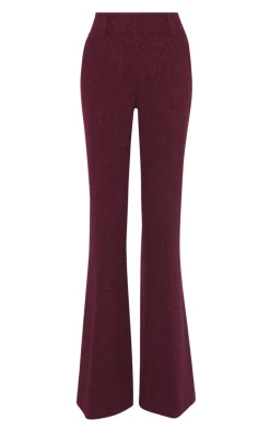 Rhein Flare Pant in Bordeaux Speckled Cashmere