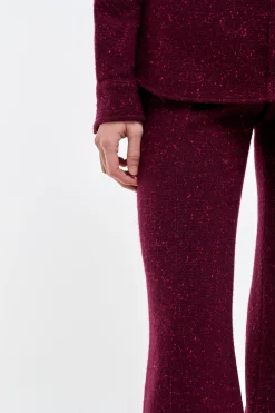 Rhein Flare Pant in Bordeaux Speckled Cashmere