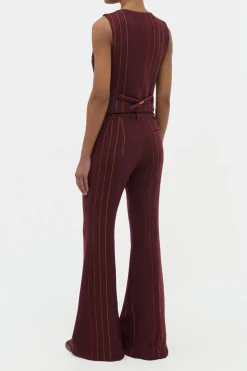 Rhein Flare Pant in Burnt Sienna Multi Wool Cashmere