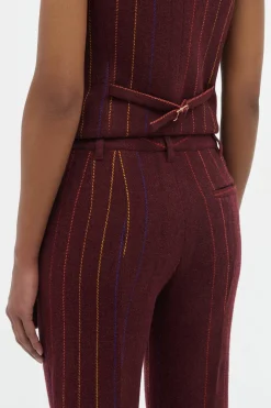 Rhein Flare Pant in Burnt Sienna Multi Wool Cashmere