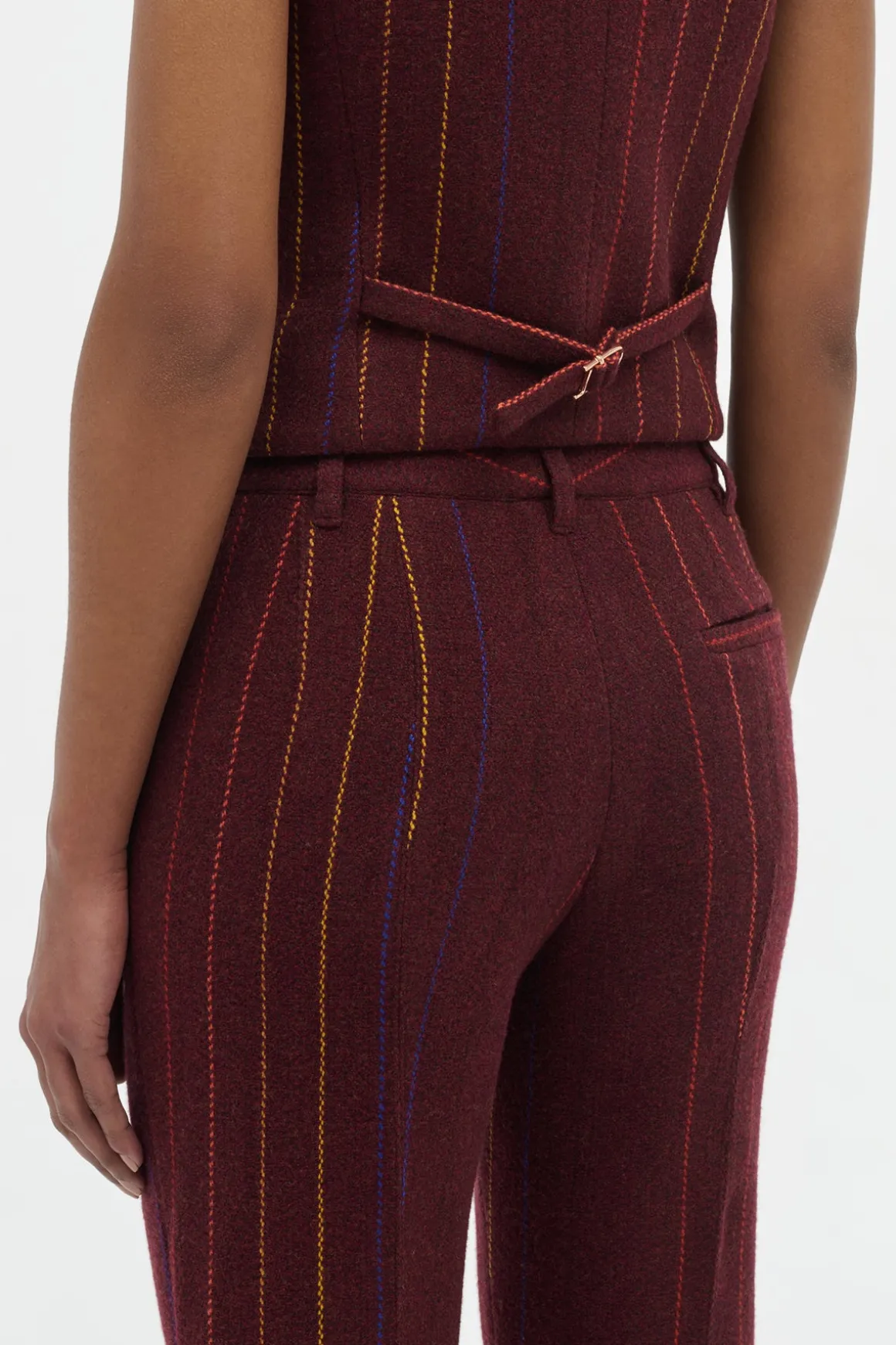 Rhein Flare Pant in Burnt Sienna Multi Wool Cashmere