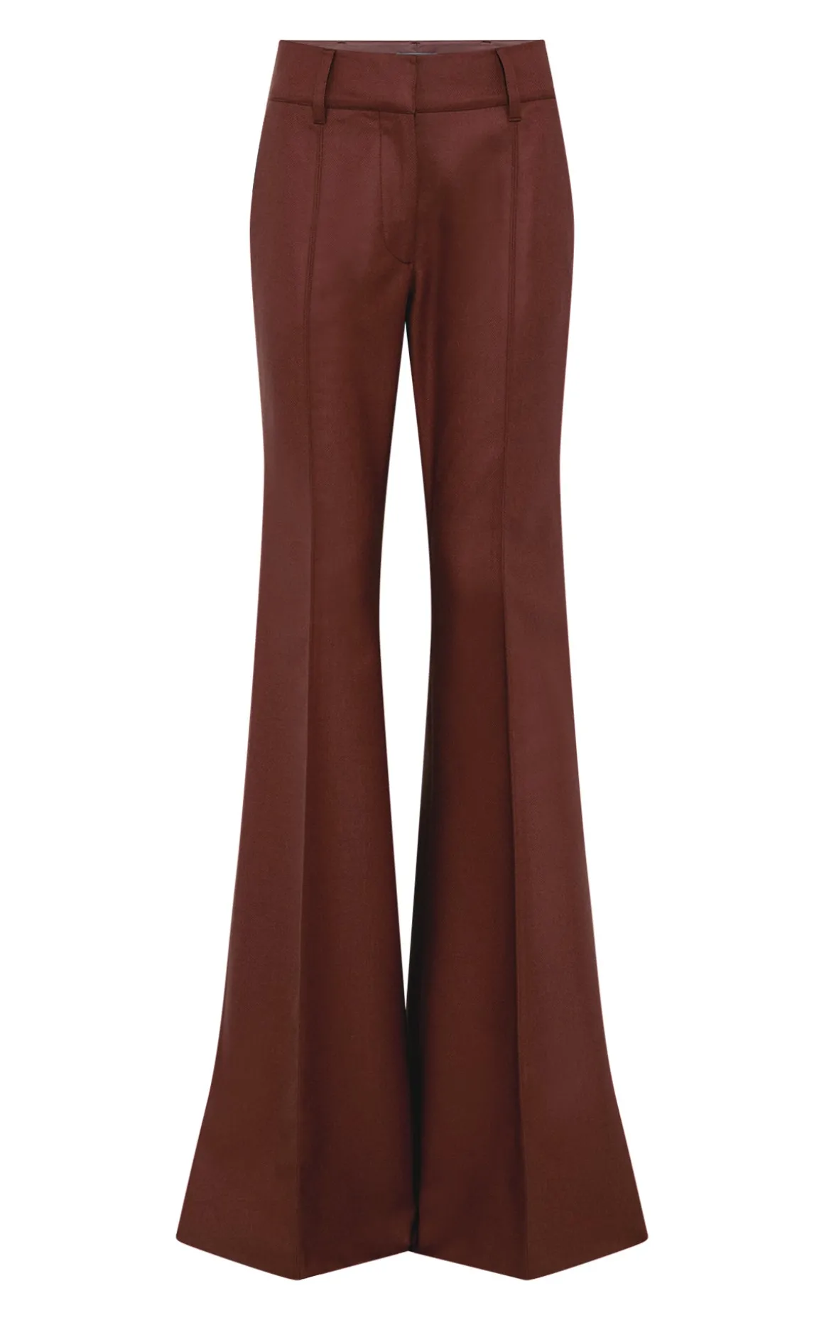Rhein Flare Pant in Burnt Sienna Wool Cashmere Flannel