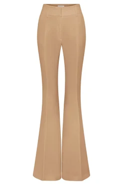 Rhein Flare Pant in Camel Virgin Wool Crepe
