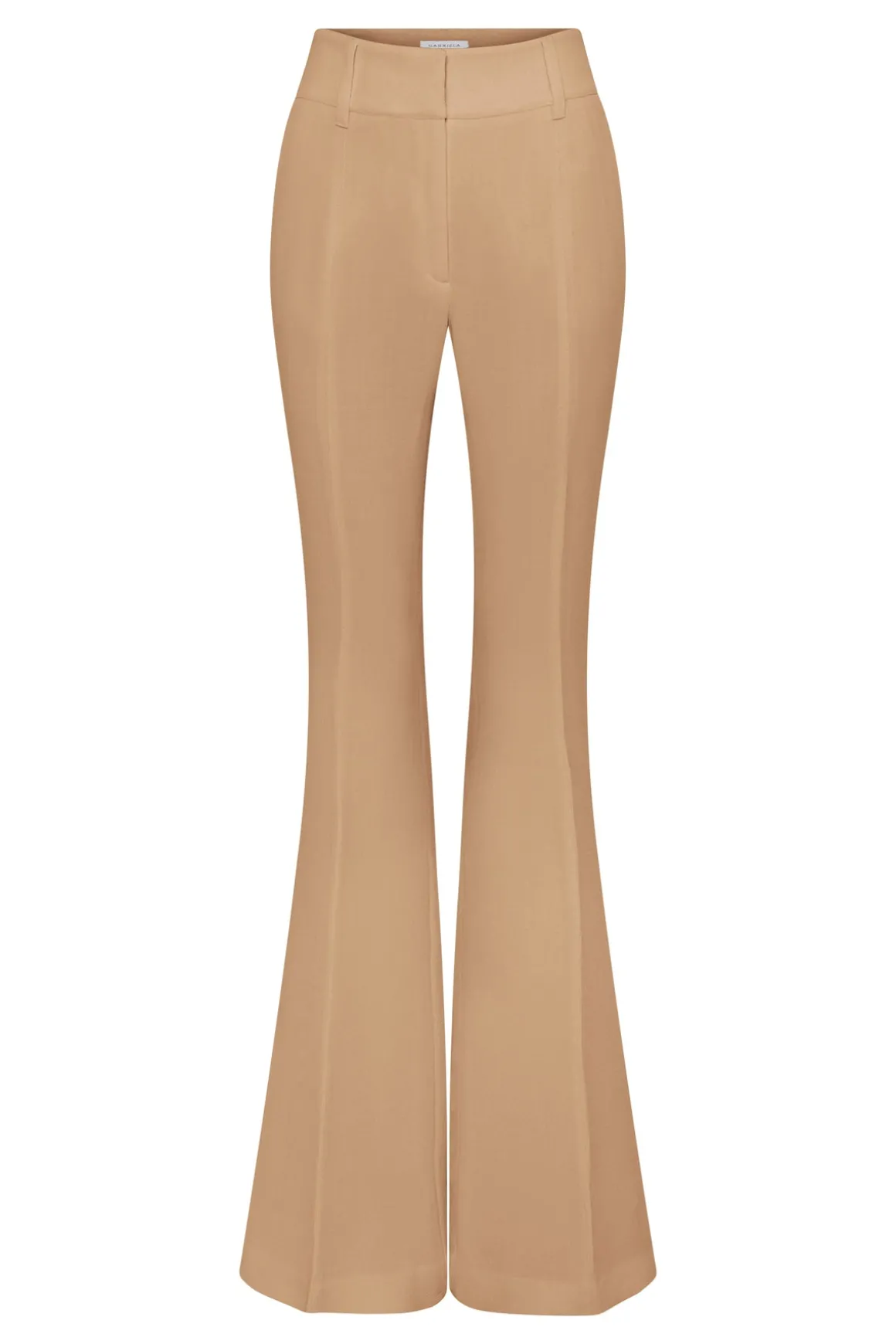 Rhein Flare Pant in Camel Virgin Wool Crepe