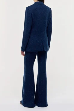 Rhein Flare Pant in Electric Navy Speckled Cashmere