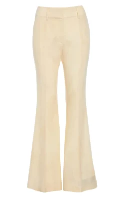 Rhein Flare Pant in Ivory Virgin Wool