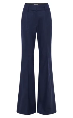 Rhein Flare Pant in Navy Wool Cashmere Flannel