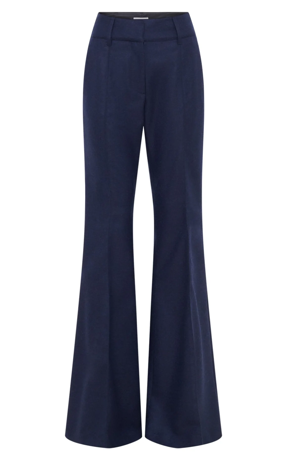 Rhein Flare Pant in Navy Wool Cashmere Flannel