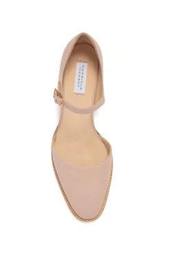 Riley Sandal in Nude Leather