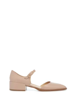 Riley Sandal in Nude Leather