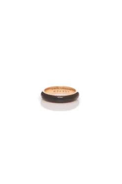 Ring in 18K Rose Gold & Vitreous Black Enamel