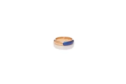 Ring in 18K Rose Gold & Vitreous Blue Enamel