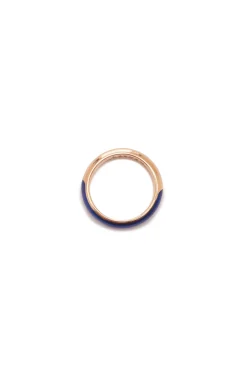 Ring in 18K Rose Gold & Vitreous Blue Enamel