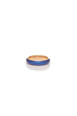Ring in 18K Rose Gold & Vitreous Blue Enamel