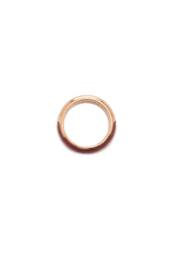 Ring in 18K Rose Gold & Vitreous Brown Enamel
