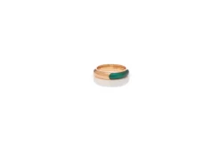 Ring in 18K Rose Gold & Vitreous Green Enamel