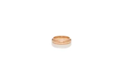 Ring in 18K Rose Gold & Vitreous Ivory Enamel